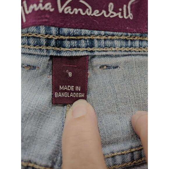 Gloria Vanderbilt Womens Amanda Jeans Blue Size 8 Polyester Blend Stretch Zip - Picture 6 of 12